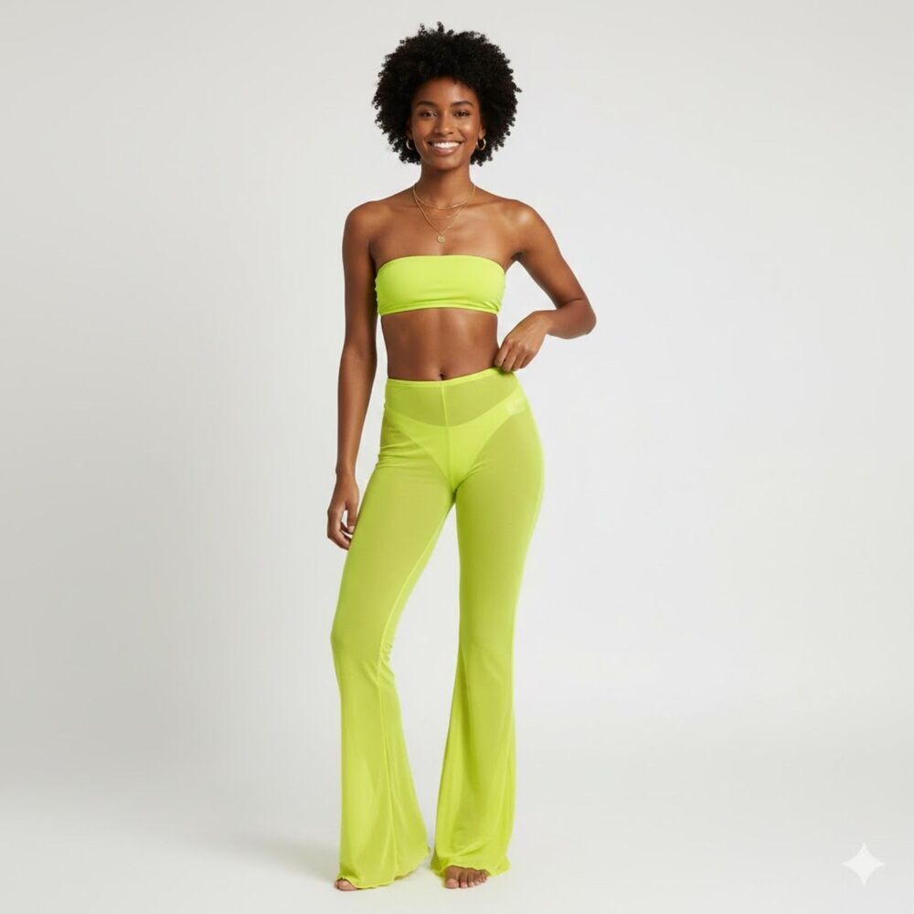 Dippin’ Daisy’s Neon Yellow Mesh Cover-Up Pants